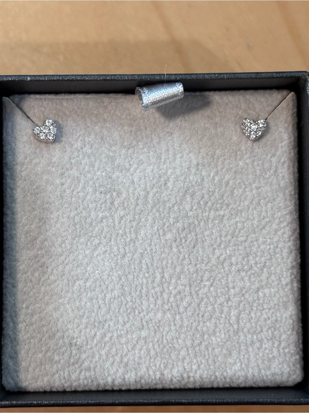 Bony Levy 18k White Gold Diamond Heart Stud Earrings*New*